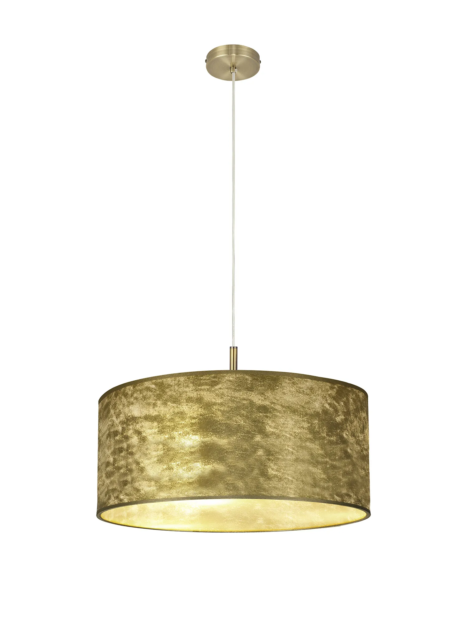 Baymont 60cm 5 Light Pendant Antique Brass; Gold Leaf DK0851  Deco Baymont AB GL